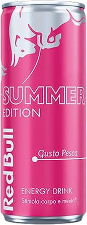 Red Bull Racing Peach 250ml | Summer Edition Fruity Energy Drink | Peach Flavor | Energy Drink with Caffeine, Taurine and B Vitamins for Energy and Concentration