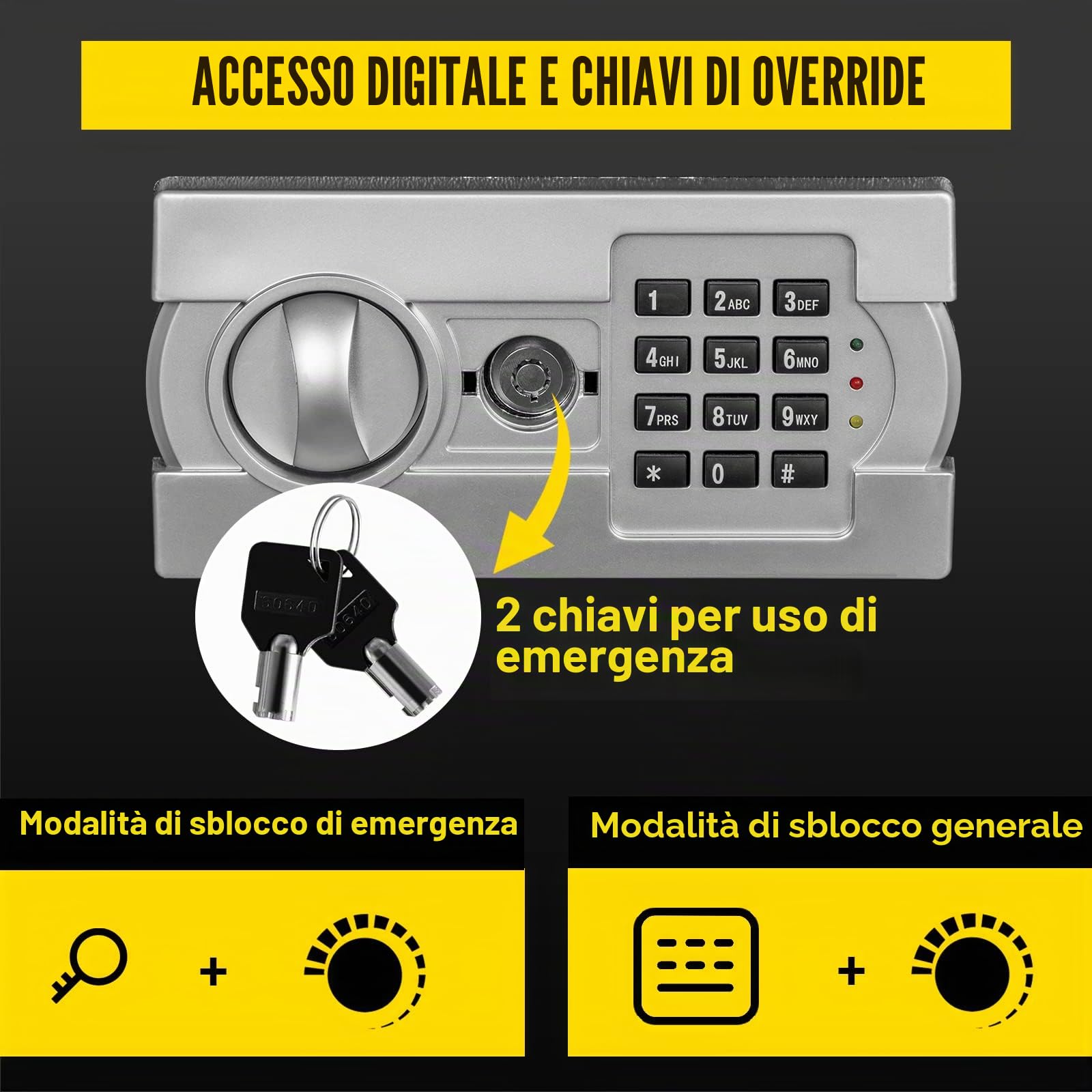 VEVOR Cassaforte da Armadio 36x30x45CM, da Mobile Con Slot di Rilascio, da Cassetto in Acciaio, Elettronica Con Borsa per Documenti Ignifuga, per Gioielli, Contanti