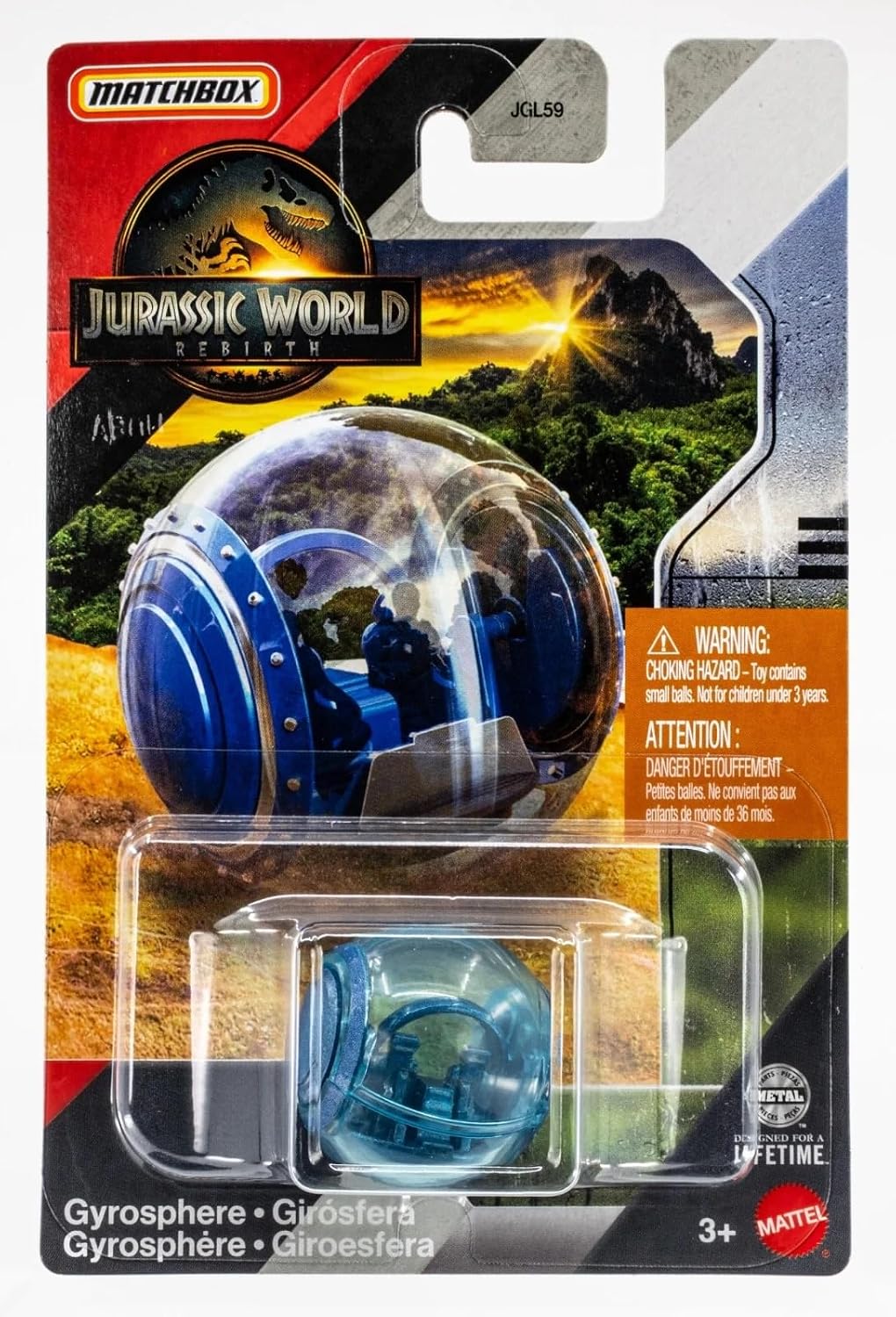 Jurassic World Matchbox Die-Cast Vehicle Collection, 9-Pack Set with Jeep Wrangler, Mercedes G550, Gyrosphere, Gladiator, Humvee, Ages 3+ image 5