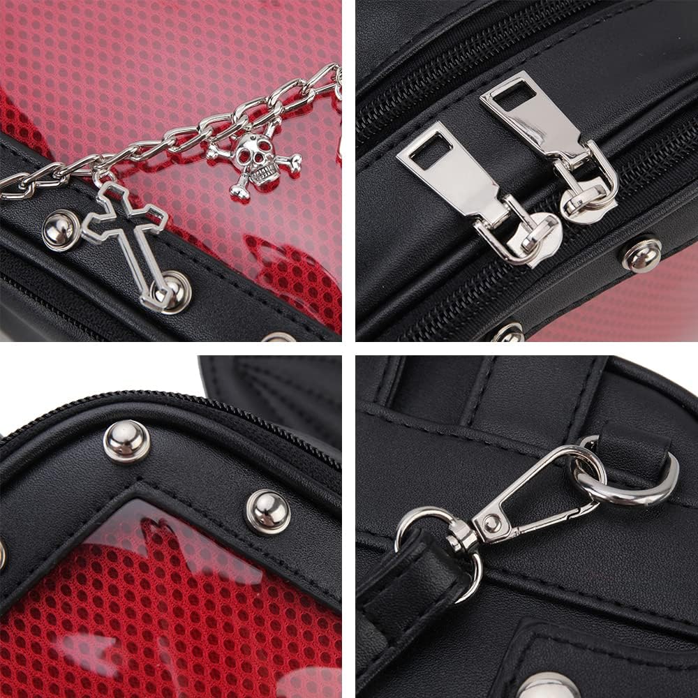 Gothic Coffin Shape Fashion Purses and Handbags for Women Halloween Shoulder Bag Backpack - Image 8