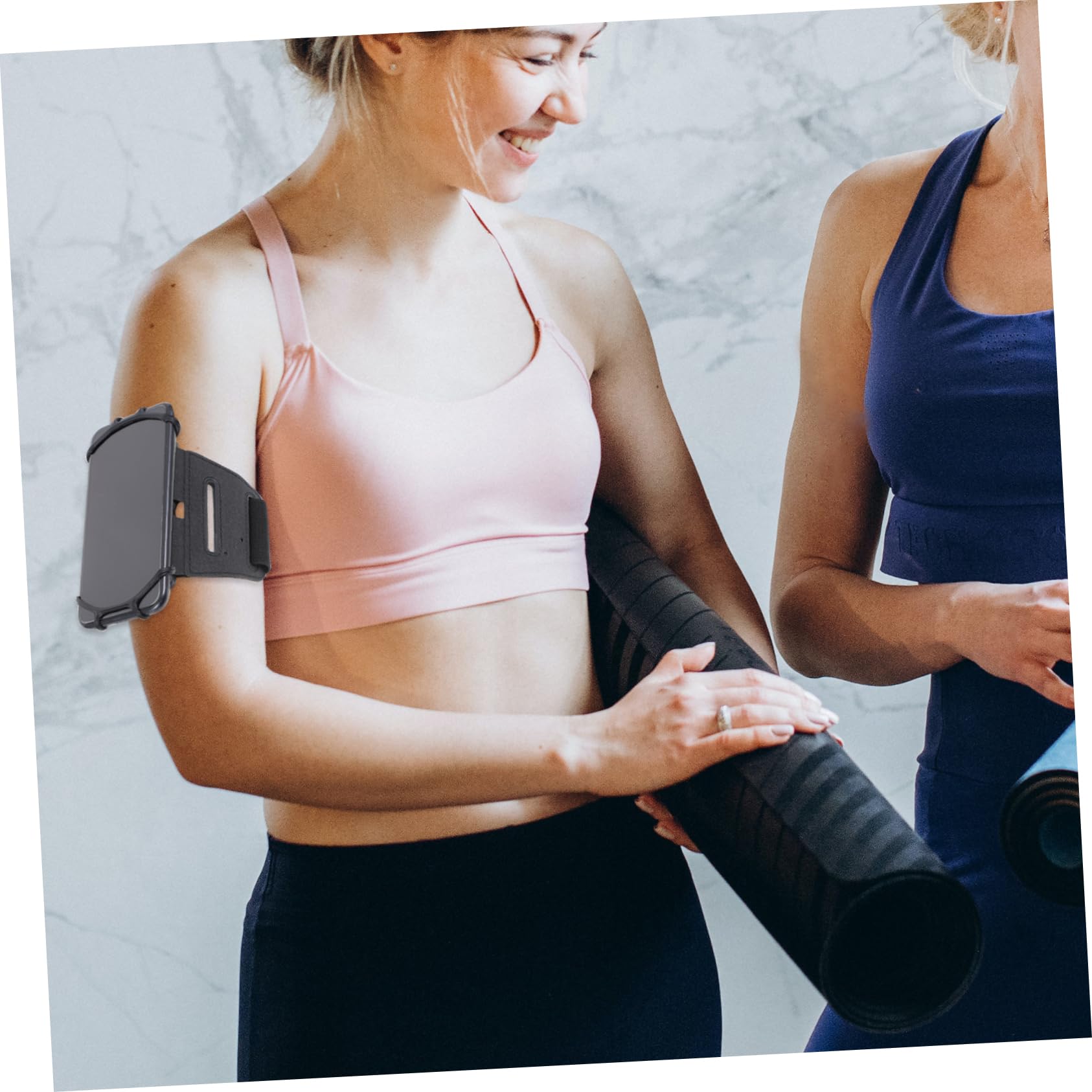 jojofuny 4kawałki Jednoczęściowy Uchwyt Telefon Ramię Ramię Do Biegania i Jazdy Rowerze Oddychający Antypoślizgowy Idealny Do Sportu i Fitnessu