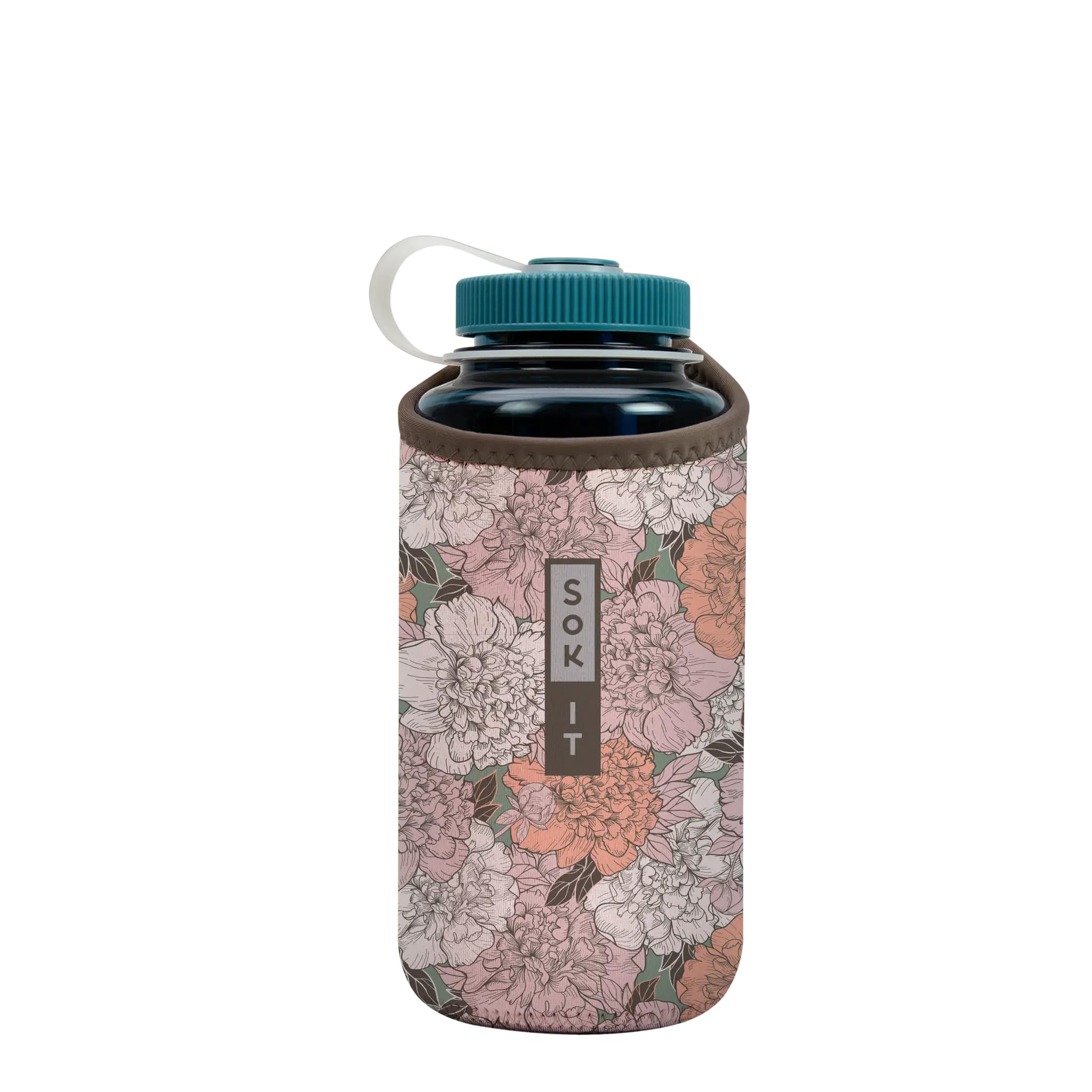 Sok It BotlSok Water Bottle Sleeve Insulated Neoprene Cover (Carnations, Fits 32oz Nalgene) — image 1