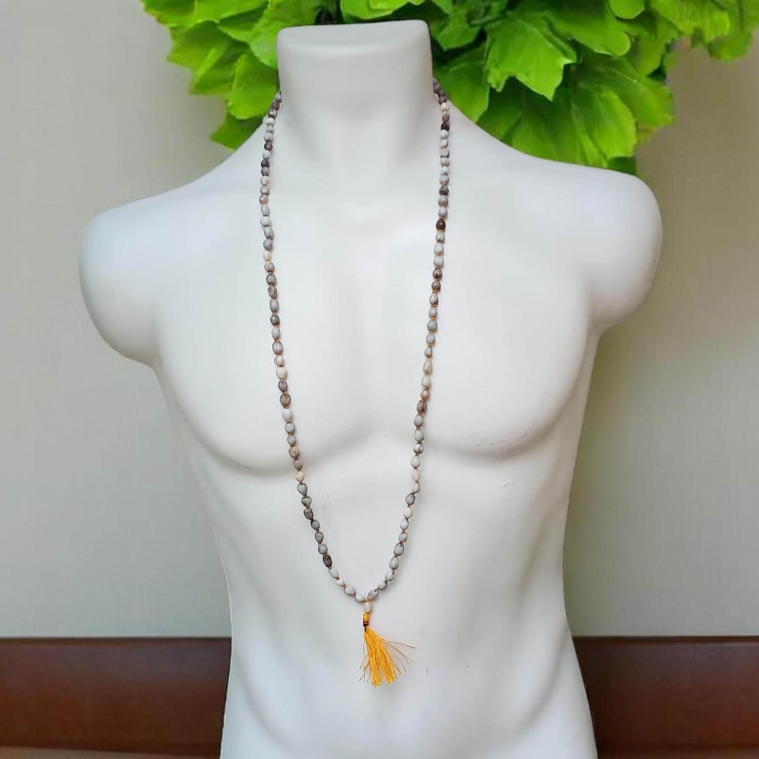 Vaijayanti Mala 108+1 Beads for Japa, Puja & Meditation | Sacred Rosary of Lord Vishnu & Krishna | Handmade Spiritual Jap Mala Necklace for Prayer, Temple & Devotional Rituals | Tulsi Look Bead Rosary - Image 6