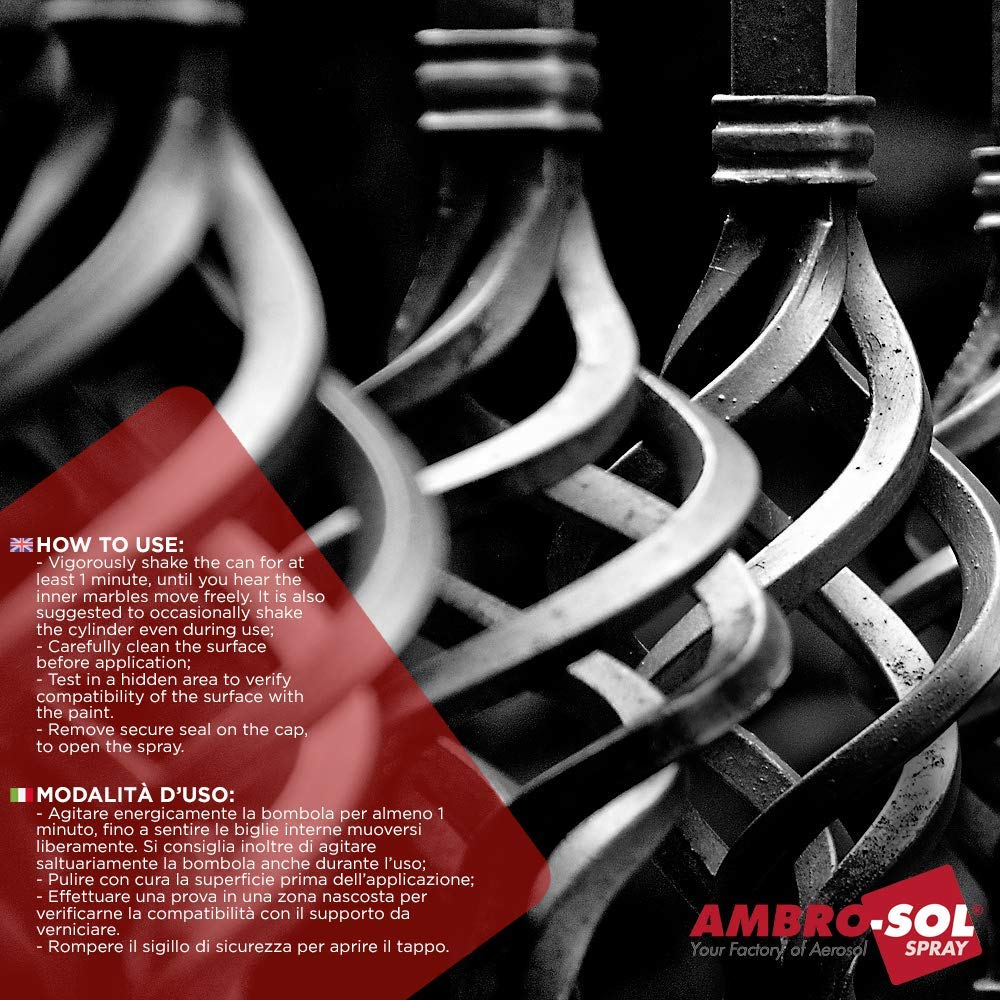 ambro-sol v400mic1 Nagellack Effekt Eisen micaceo, Eisen antik, 400 ml