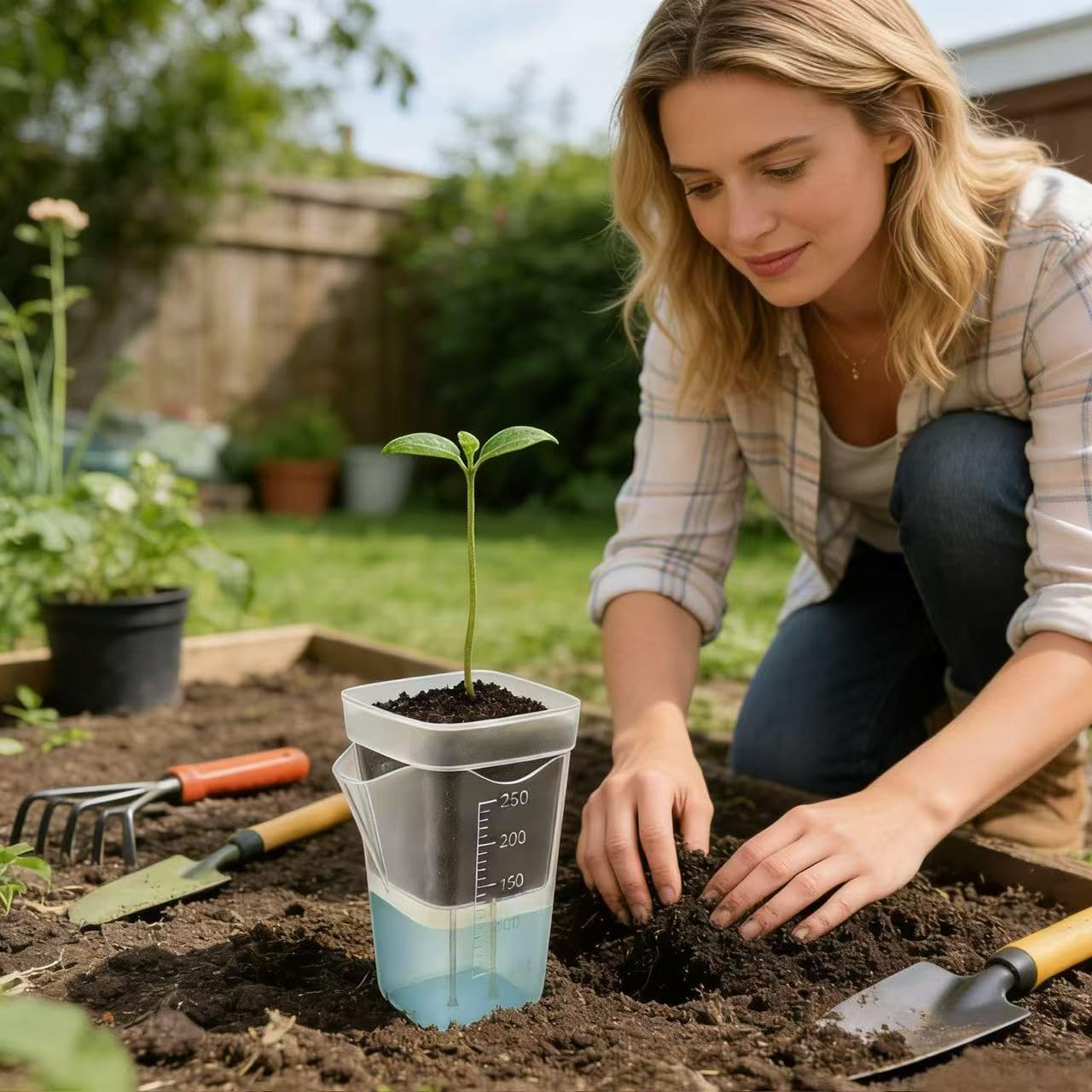 12 Pack 2.5 Inch Plant Pots with Plant Markers and Pen - Indoor Gardening Container Set, Clear Mini Plant Containers for Planting Arrangements
