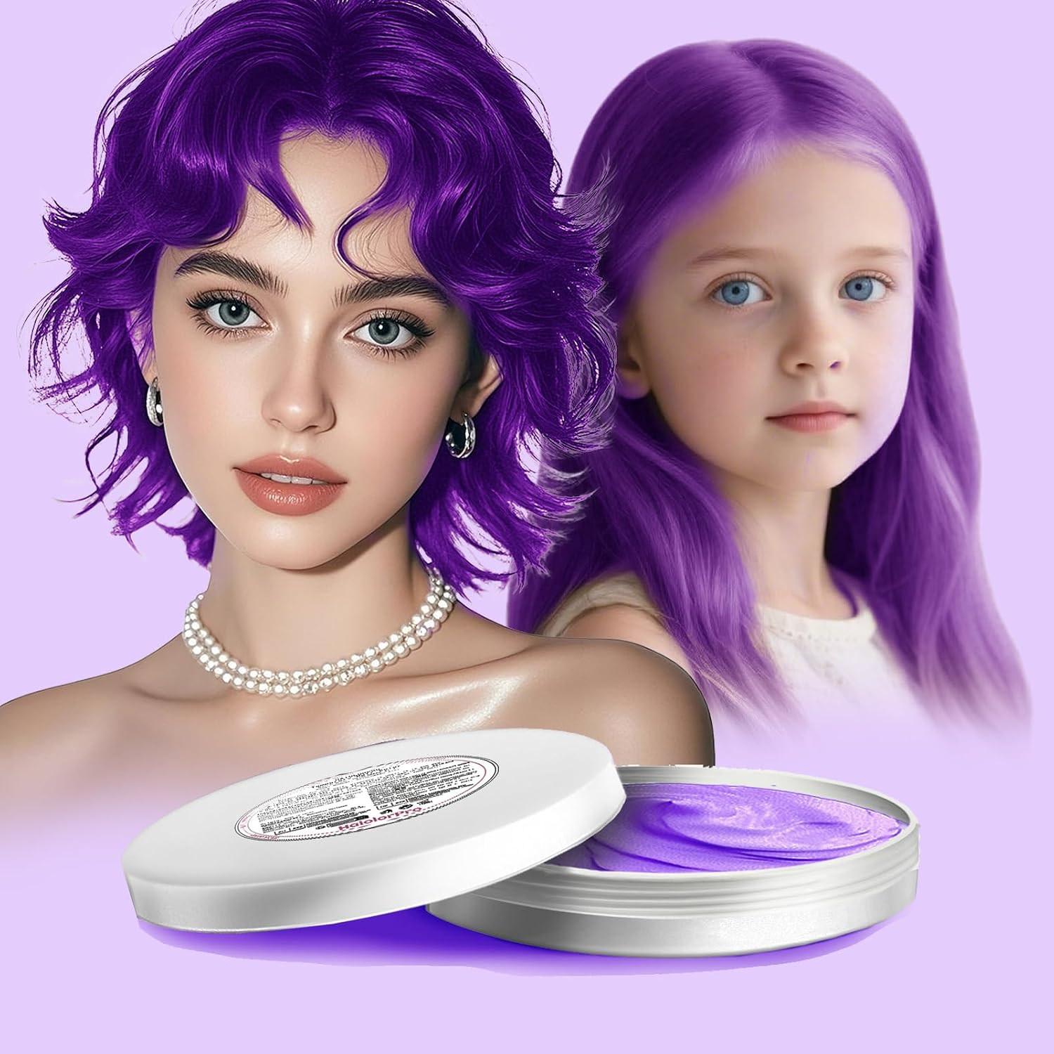 HaiolorPro Purple Temporary Hair Color Wax - Washable Dye
