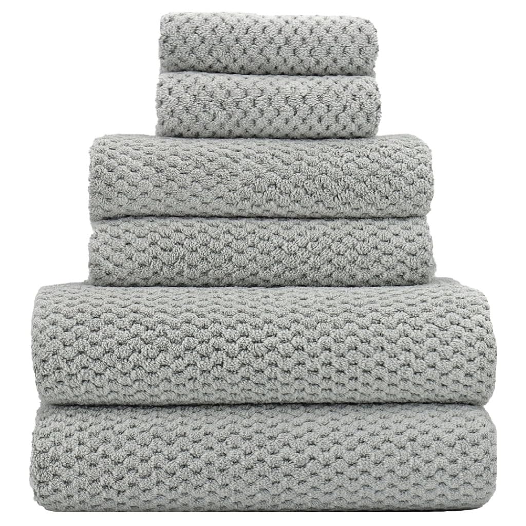 Serviettes séchage rapide anti humidité essuie-mains polyester lot de 6
