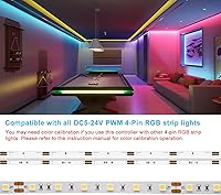 Vista 18 de PAUTIX Tira de luz LED RGB controlador inteligente inalámbrico, control remoto de 44 teclas y control de aplicación, sincronización de música