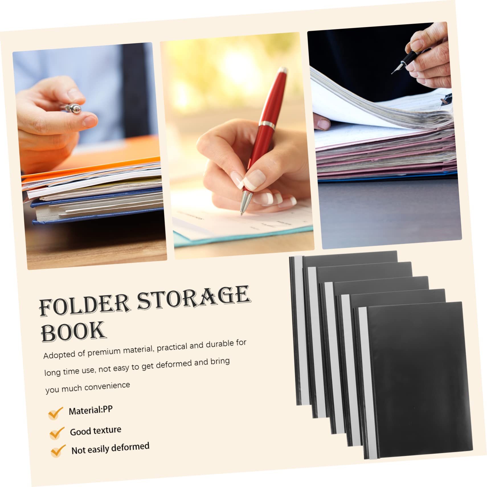 DIYEAH Music Score Folder Binder Office File Pouch A4 Document Folder Paper Storage Organizer for School