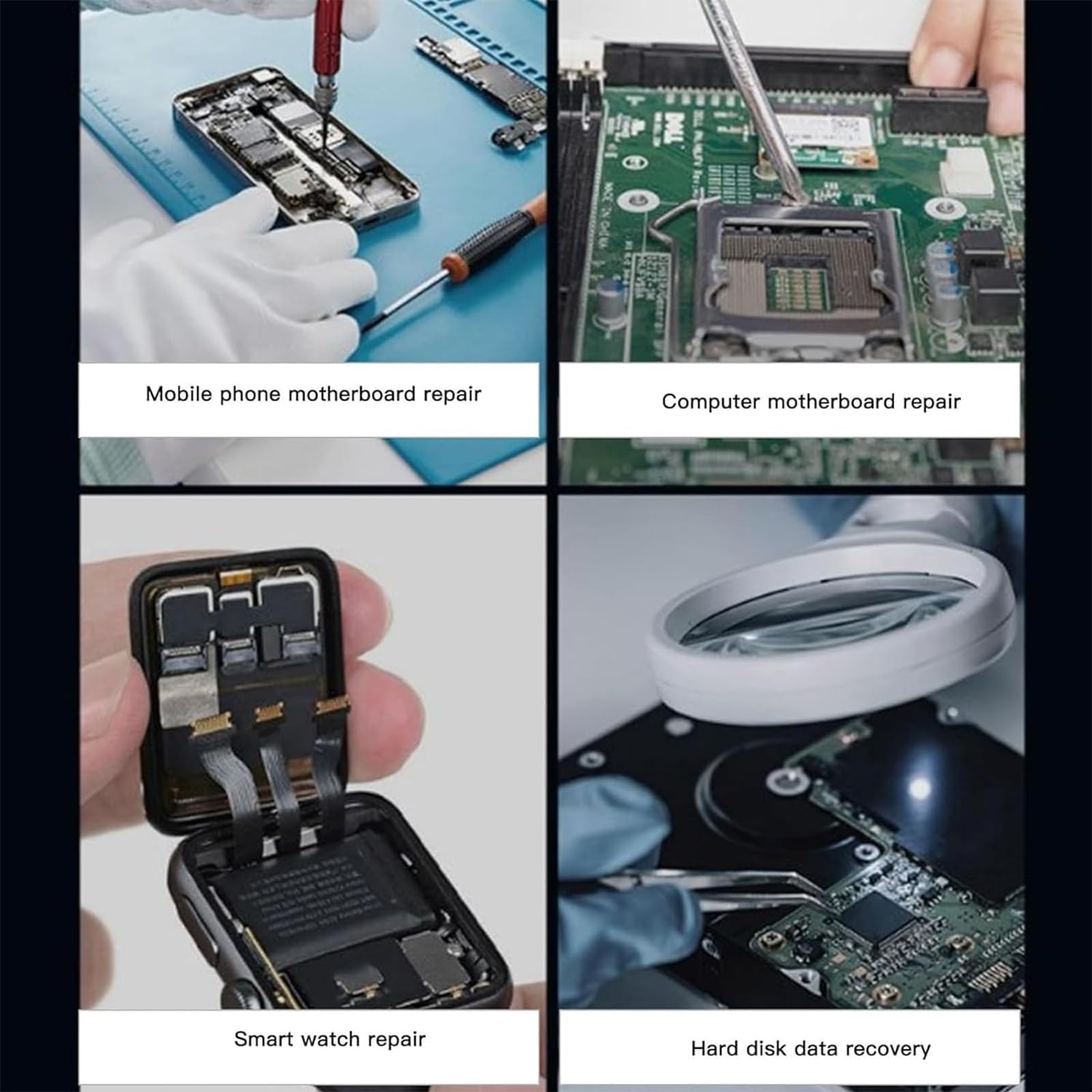 Thermokamera für Leiterplatten, PCB-Imager, 256 x 192 IR-Auflösung, 25 ° x 18 ° Sichtfeld, Hochtemperaturalarm, faltbares Design für Computerreparatur und Datenwiederherstellung