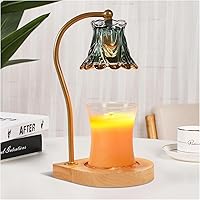 Vista 1 de Lámpara calentadora de velas con temporizador, calentador eléctrico de cera de fragancia regulable, elegante decoración del hogar, calentador