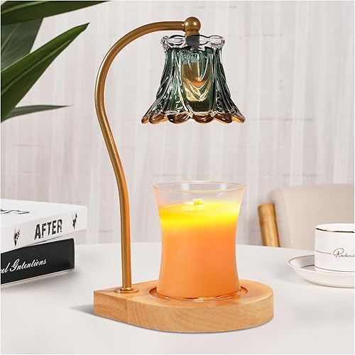 Lámpara calentadora de velas con temporizador, calentador eléctrico de cera de fragancia regulable, elegante decoración del hogar, calentador de