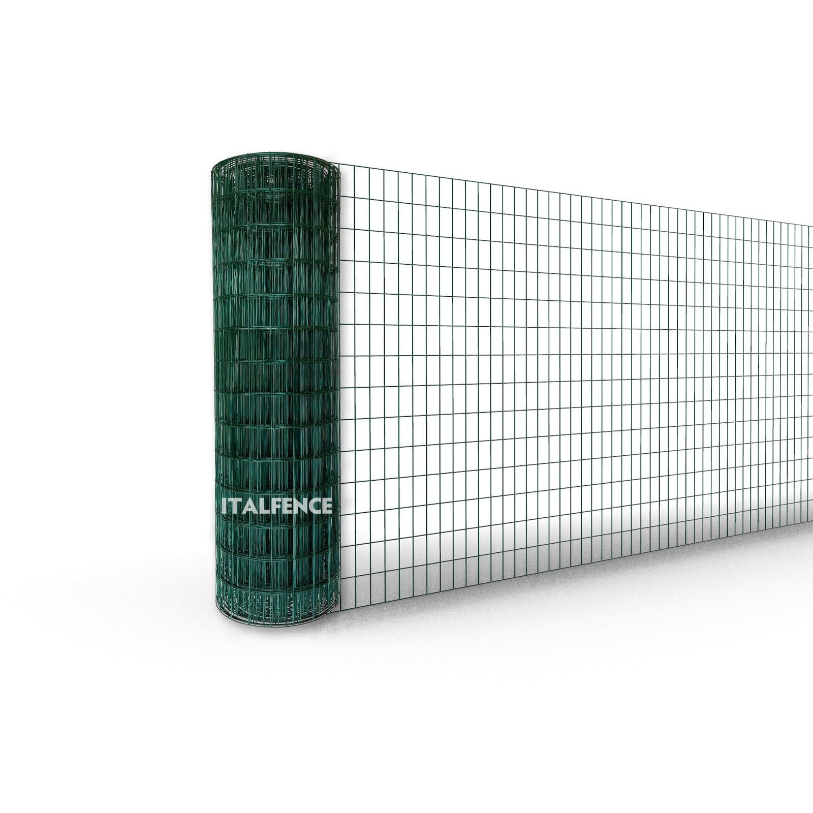 Malla electrosoldada Ø2,30mm, galvanizada y plastificada, 25m [150cm]