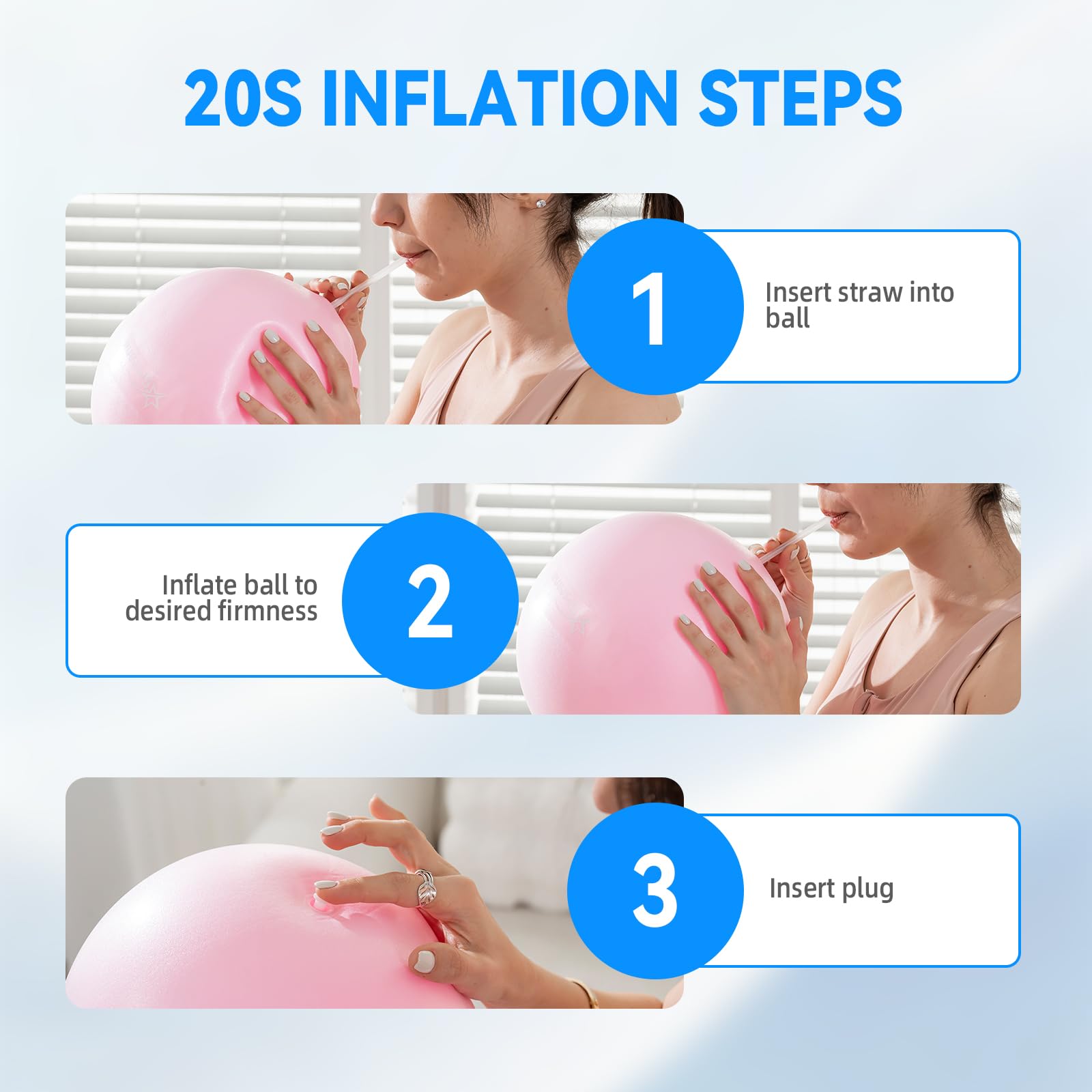 Pilates Ball - Mini Exercise Ball for Yoga & Fitness -9
