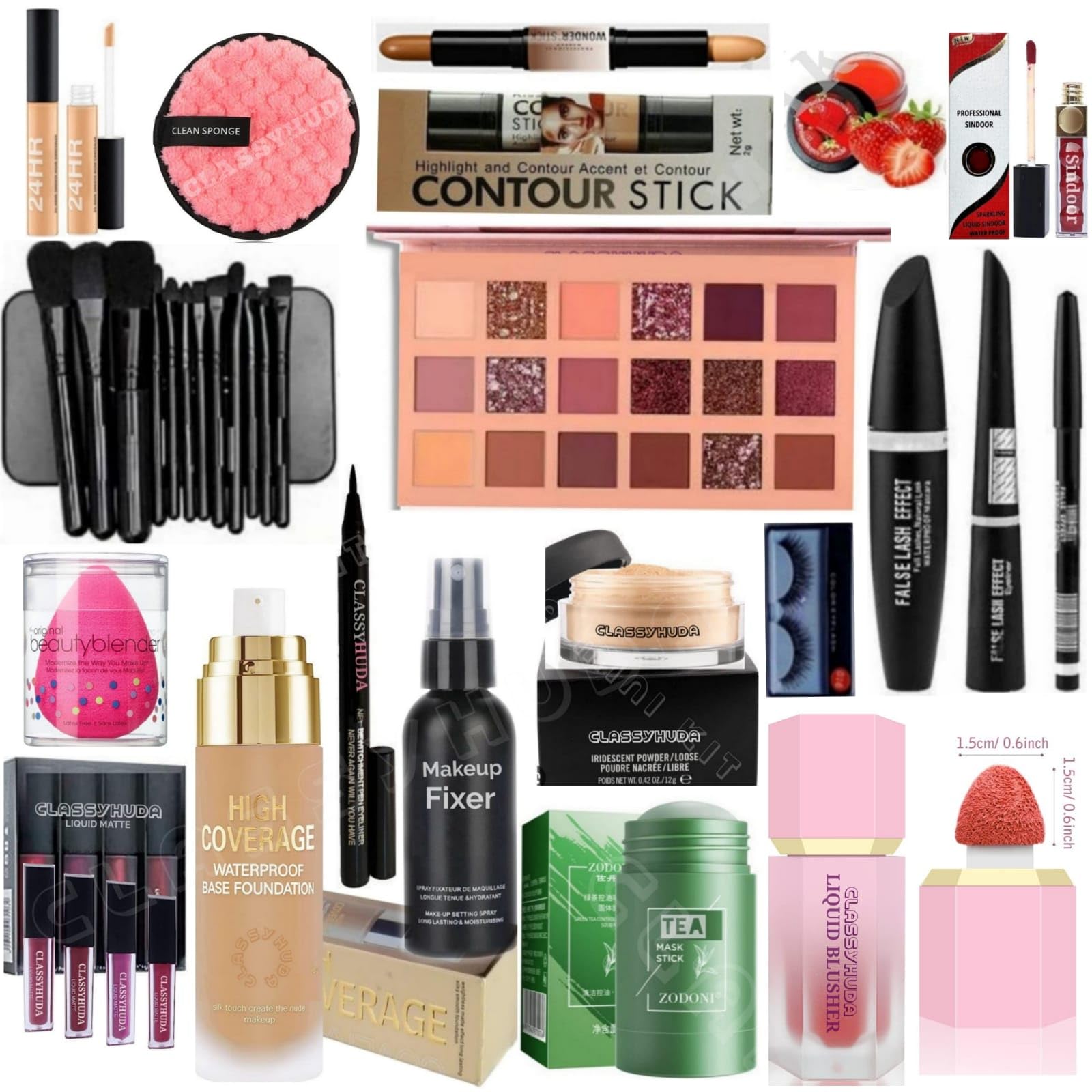 Professional HD Waterproof Makeup Kit Combo Set All Makeup Products (pack of 19) A Complete Makeup Kit