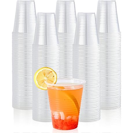 Lilymicky 300 Pack 12oz Clear Plastic Beer Cups