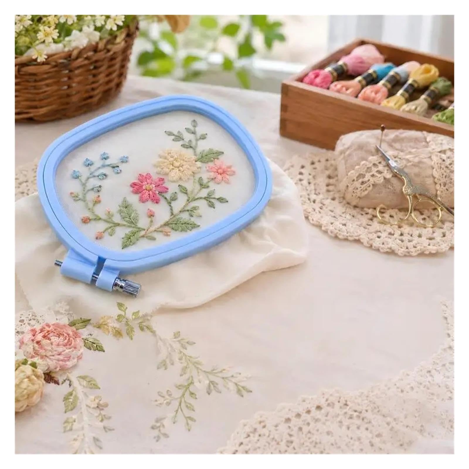Set di 1-5 telai for ricamo e punto croce in plastica