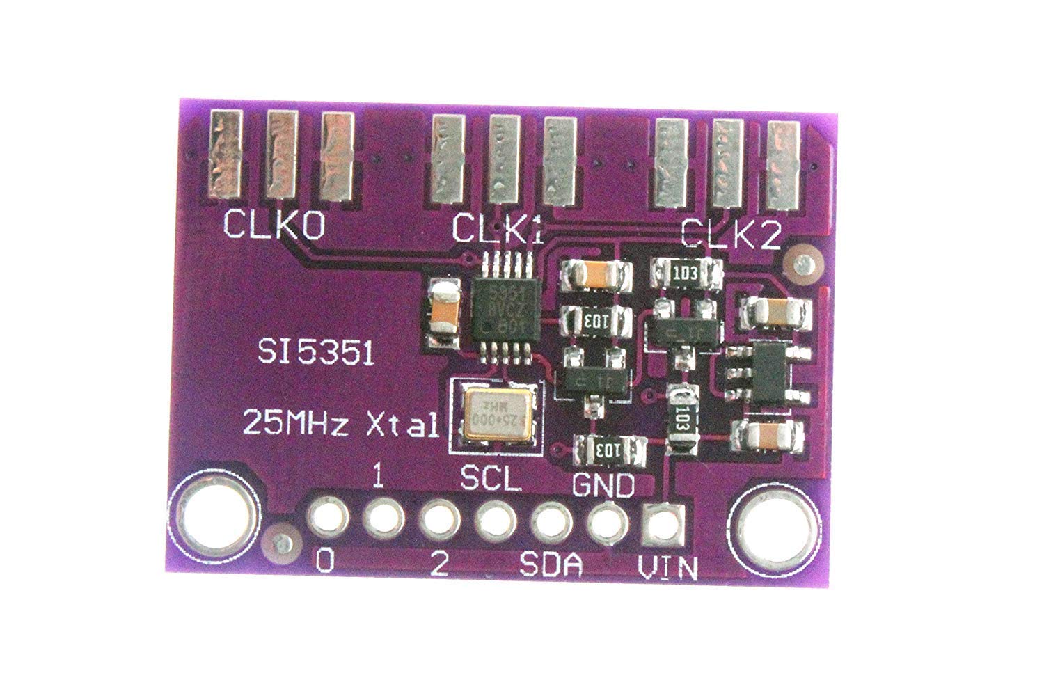 CJMCU-5351 Si5351A Si5351 I2C 25MHZ Controller Clock Generator Breakout Board da 8KHz a 160MHz 3-5VDC per Arduino
