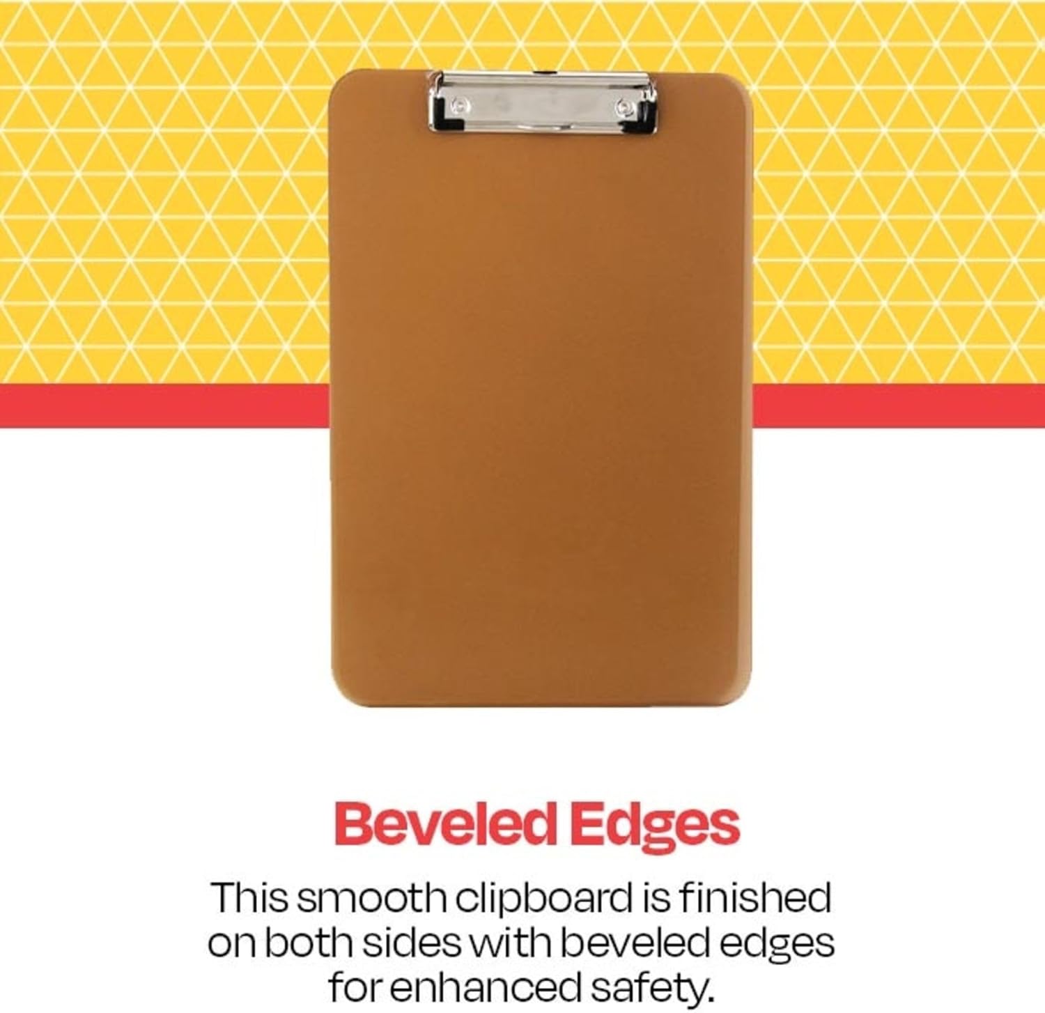 School Smart Low-Profile Acrylic Clipboard, Plastic, Smoke