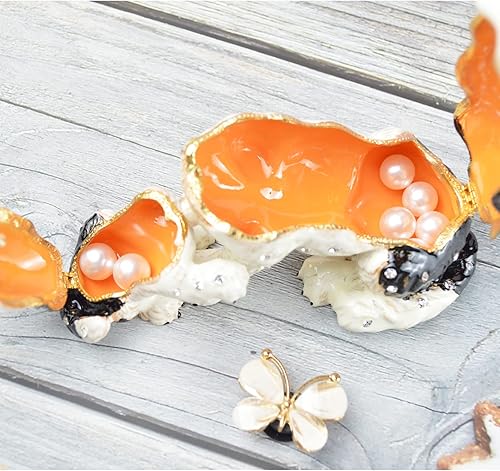 Miniatura 5 de Lindas cajas de baratijas de perro con bisagras esmaltadas pintadas a mano, estatuilla de animales, adornos artesanales, regalo único para