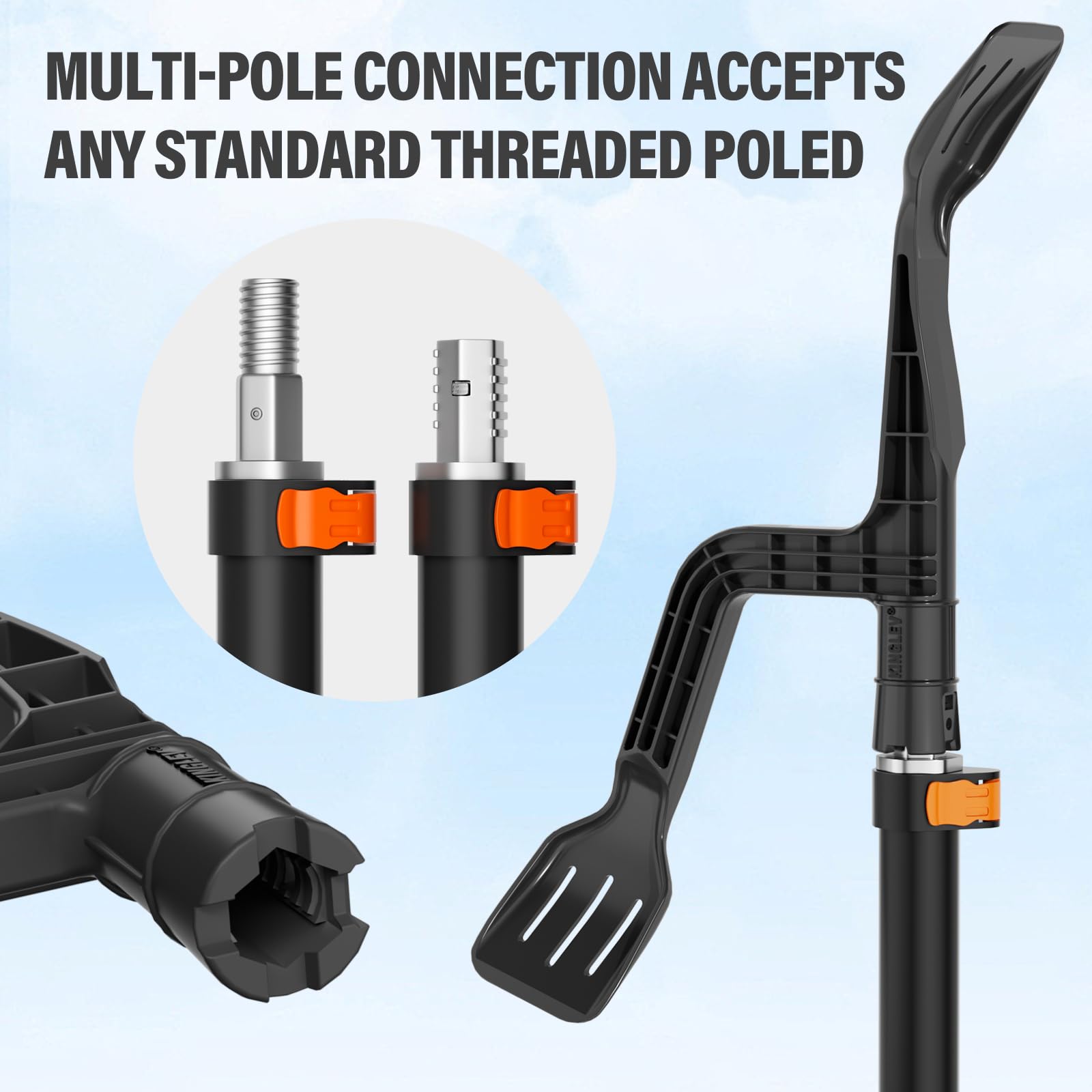 Mini Gutter Rake Tool – Safe Roof & Gutter Cleaner With Adjustable Head, No Ladder Needed