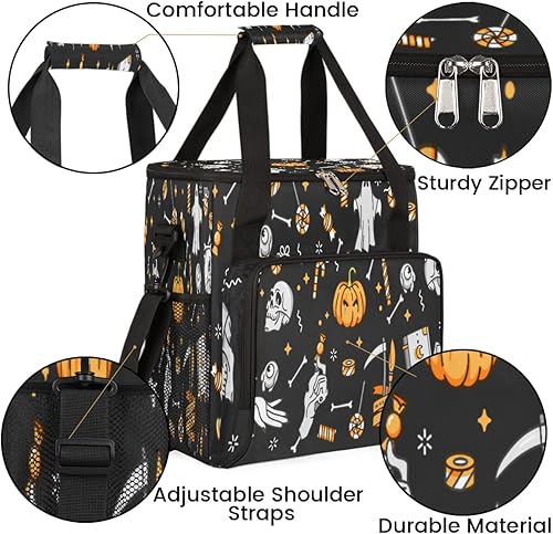 Miniatura 6 de Bolsa de viaje para cafetera, decoración de fiestas de Halloween, bolsa de almacenamiento compatible con Keurig K-Mini o K-Mini Plus de una sola