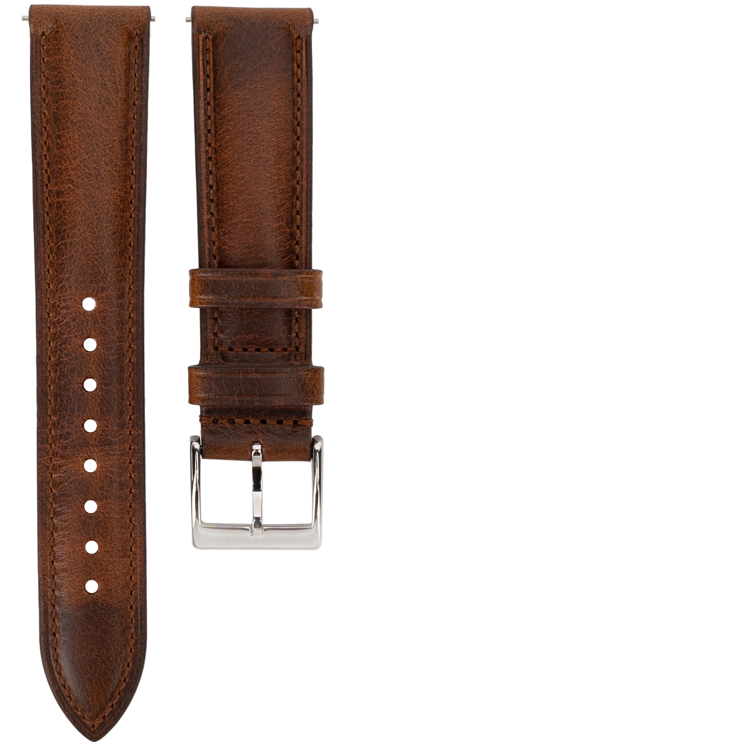 Bracelet de montre en cuir à libération rapide, style vintage, tanné à l'huile, pour hommes et femmes, 16 mm, 18 mm, 19 mm, 20 mm, 21 mm, 22 mm, 24 mm