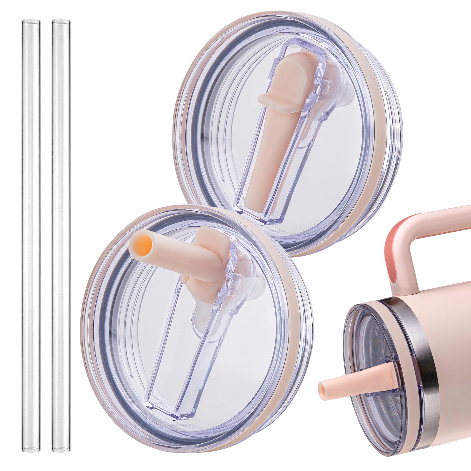 Replacement Lid for Stanley 40 oz and 64 oz Tumbler.Leakproof Flip Straw Lid Fit Stanley Cup Quencher H2.0 40 oz/64 oz and Stanley ProTour 40oz/64oz