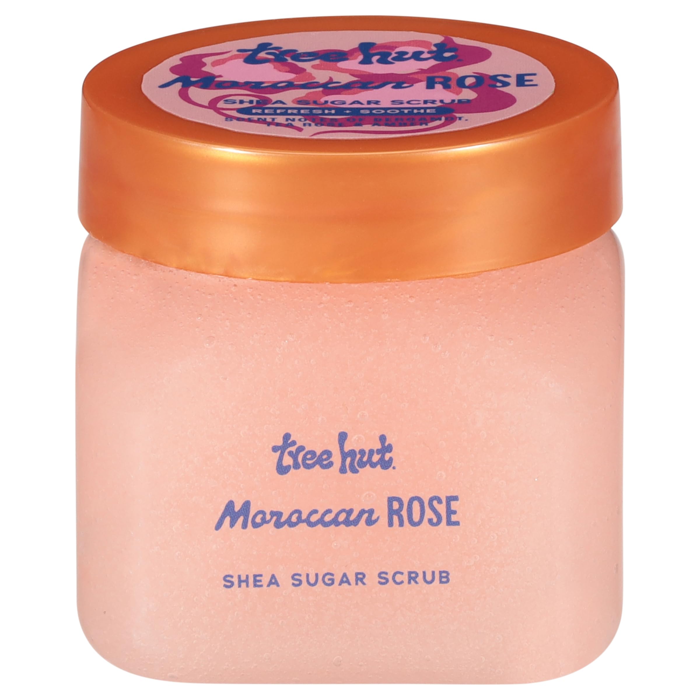 Tree Hut Mini Moroccan Rose Shea Sugar Scrub, Exfoliating Body Scrub, Travel Size, 3.4 oz - 1