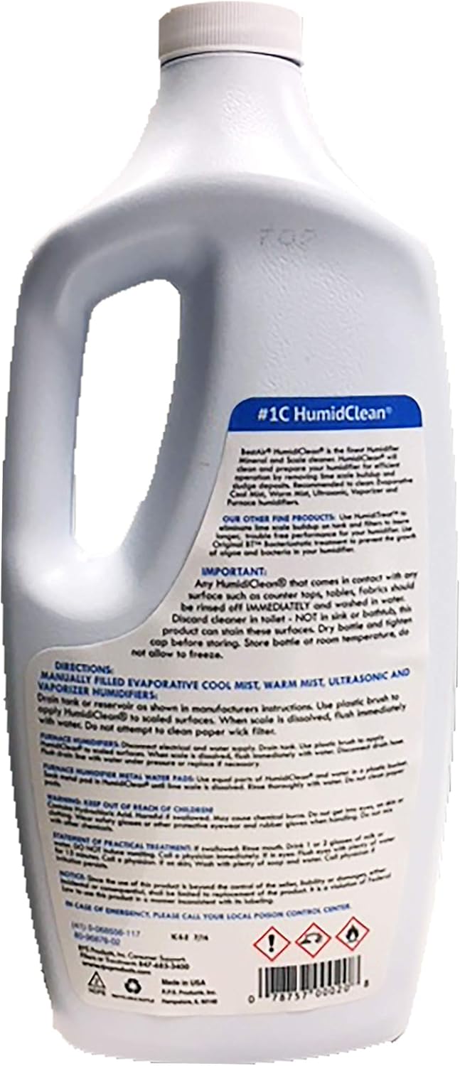 BestAir 1C HumidiClean Extra Strength Humidifier Cleaner, 32 fl oz, 6 Pack : Appliances