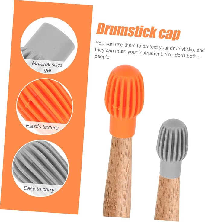 Protectores de Silicona para Baquetas 4 piezas miniatura 4