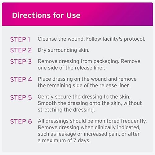 Miniatura 8 de Rencura - Apósito de espuma con bordes de silicona de 4 x 4 pulgadas, vendaje adhesivo suave con borde seguro para el cuidado de heridas, protege la