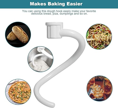 Miniatura 4 de KitchenAid - Gancho de masa en espiral recubierto para mezclador de soporte de tazón de 6 cuartos de galón serie Pro 600 – Accesorio de gancho de