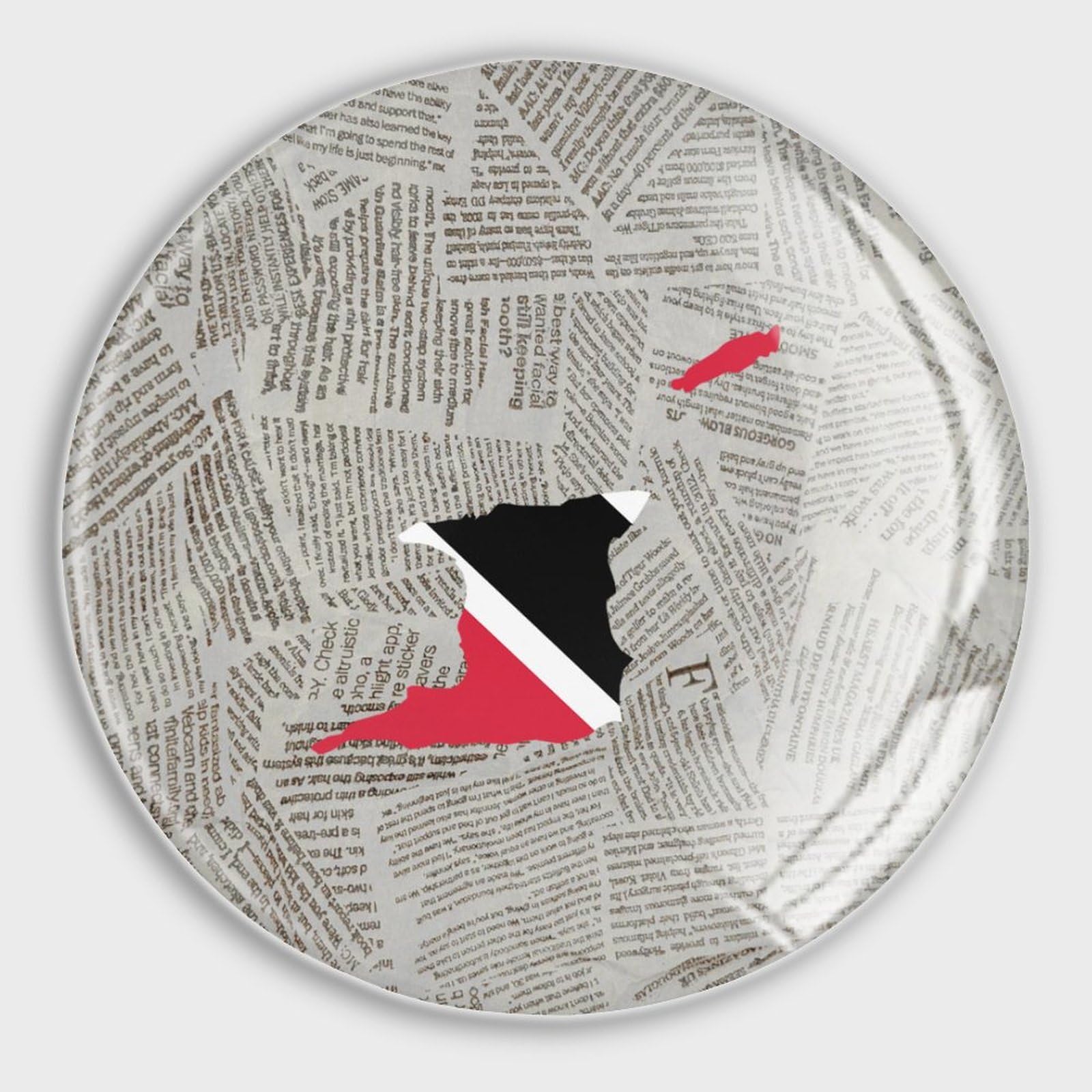 Aimants Trinité-et-Tobago x4 en verre pour réfrigérateur et tableau
