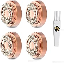 Women's Facial Hair Remover Replacement Heads for Finishing Touch Flawless Generation 2 Double Halo Hair Removal Tool for Face,18K Gold-Plated 4 Count (FIT with GEN 2 Hair Remover Device ONLY)