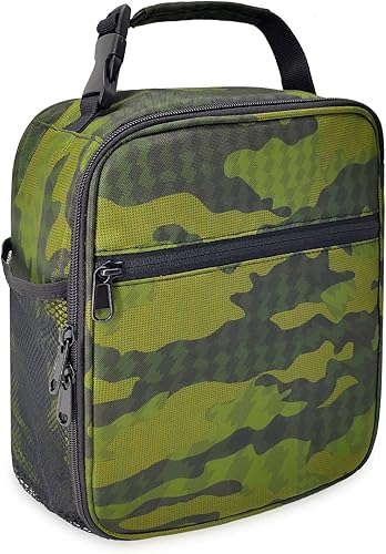 Lonchera reutilizable con aislamiento a prueba de fugas, para oficina, trabajo, picnic, comida con múltiples bolsillos para hombres y mujeres (gris,