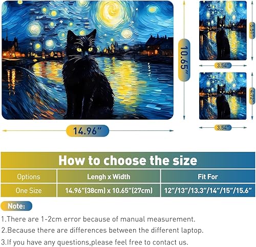 Miniatura 147 de Adhesivo para laptop de 12.1-15.6 pulgadas, calcomanía reutilizable universal de vinilo para laptop, protector de arte impermeable en color panal