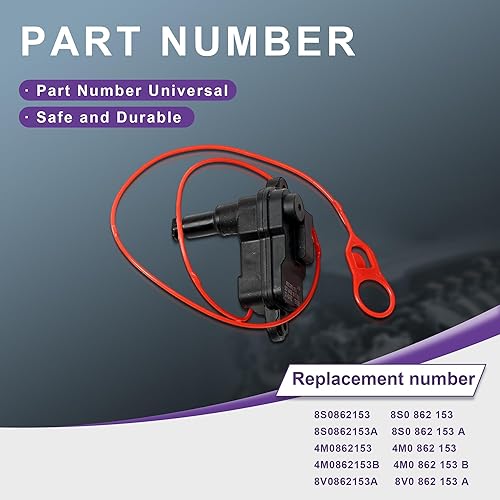 Miniatura 4 de Actuador de bloqueo de puerta del tanque de combustible/controlador de tapa de llenado de combustible 8S0862153 8S0862153A Reemplazo del motor del