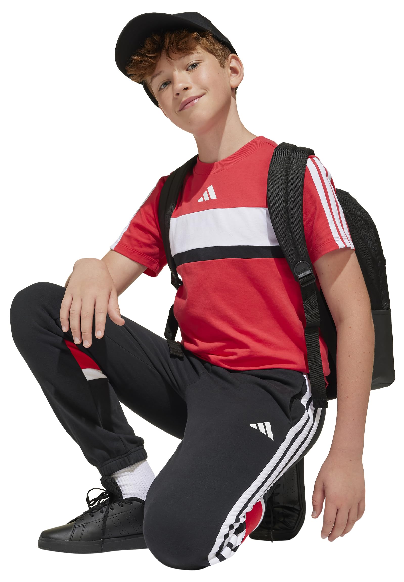 adidas Seasonal Essentials Tiberio 3 Stripes Fleece Pant - Pantalones de chándal Unisex niños