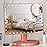 FUNTOUCH Large Lighted Makeup Mirror with Lights, Light Up Mirror with Small 10x Magnification for Desk, 360Rotation Touch Screen,Brightness Adjustable Tabletop Cosmetic Vanity Make Up Mirror