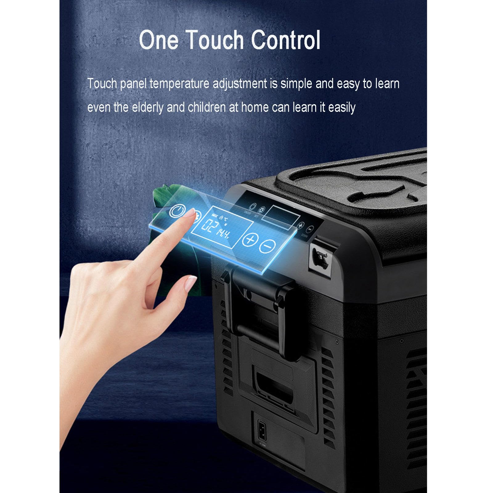 Refrigerador AutomóVil, Refrigerador PortáTil AutomóVil Congelador Refrigerador Compresor EléCtrico con 12/24 V DC Y 100~240 V AC para AutomóVil, RV, CamióN, Furgoneta, Camping,18L
