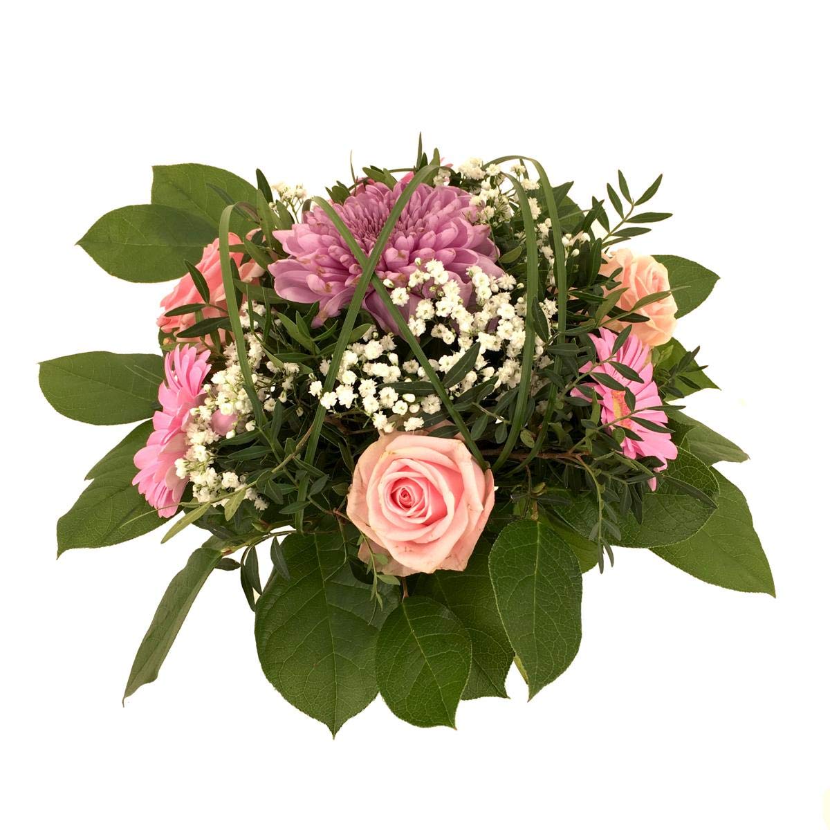 Blumenstrauß Herzensmensch – Frischer Blumenstrauß für Deinen Liebsten mit Rosen, Astern und Schleierkraut – Ideal für Geburtstagsüberraschung, Valentinstag oder besondere Anlässe – Blumenversand