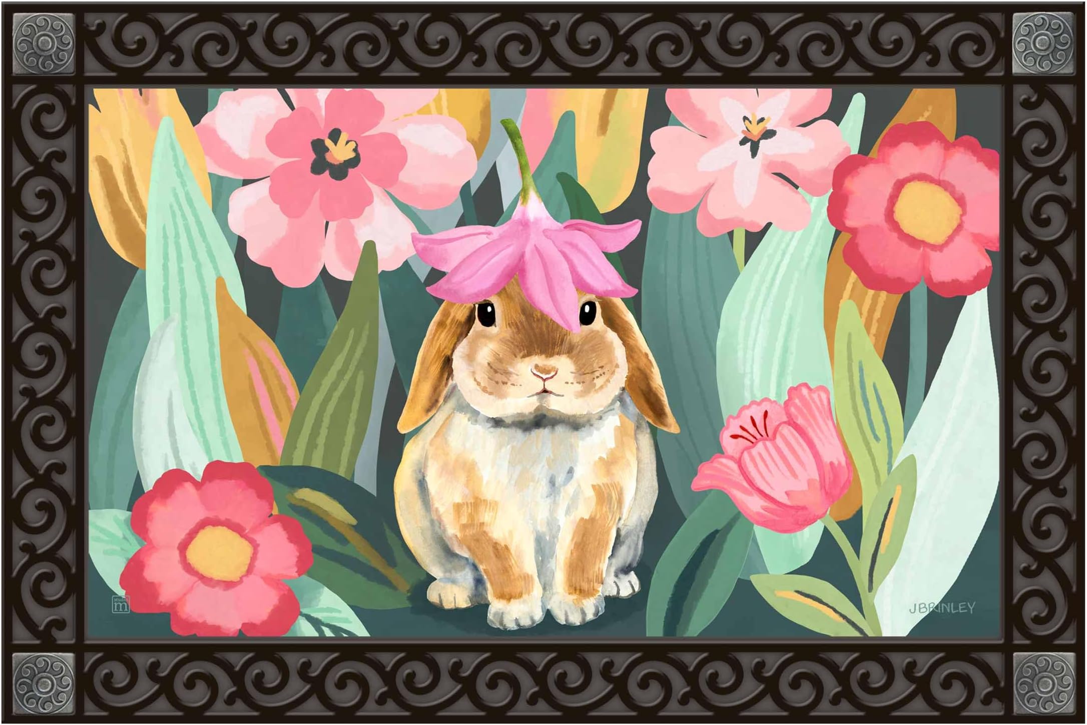 Studio M Gerbera Garden MatMates Decorative Floor Mat