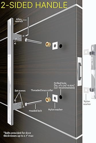 Miniatura 6 de Moderno y contemporáneo rectángulo cuadrado de forma plana, bar, escalera inoxidable - Manija de puerta de acero, regadera, vidrio, regadera vidrio,