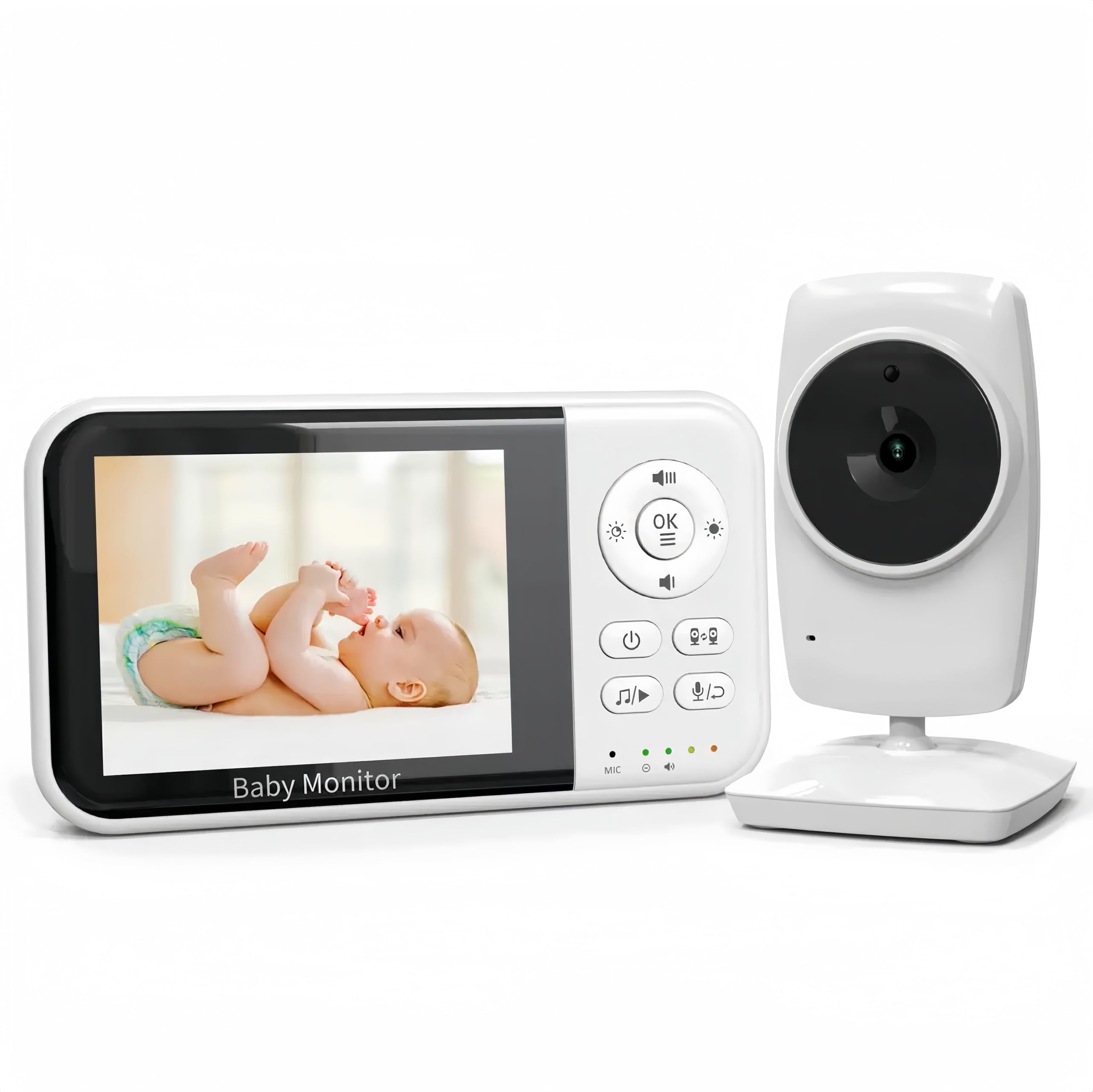 KUNEM Monitor Bebé 3.2 Pulgadas - Monitor para Bebe con Camara