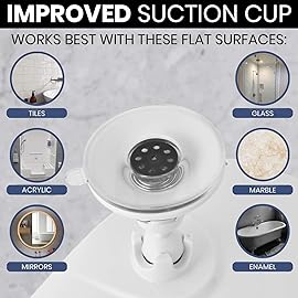 MIRRORVANA Fogless Shower Mirror for Shaving with Upgraded Suction, Dual Anti Fog Design, Shatterproof Surface & 360 Swivel, 8 x 7 Chrome