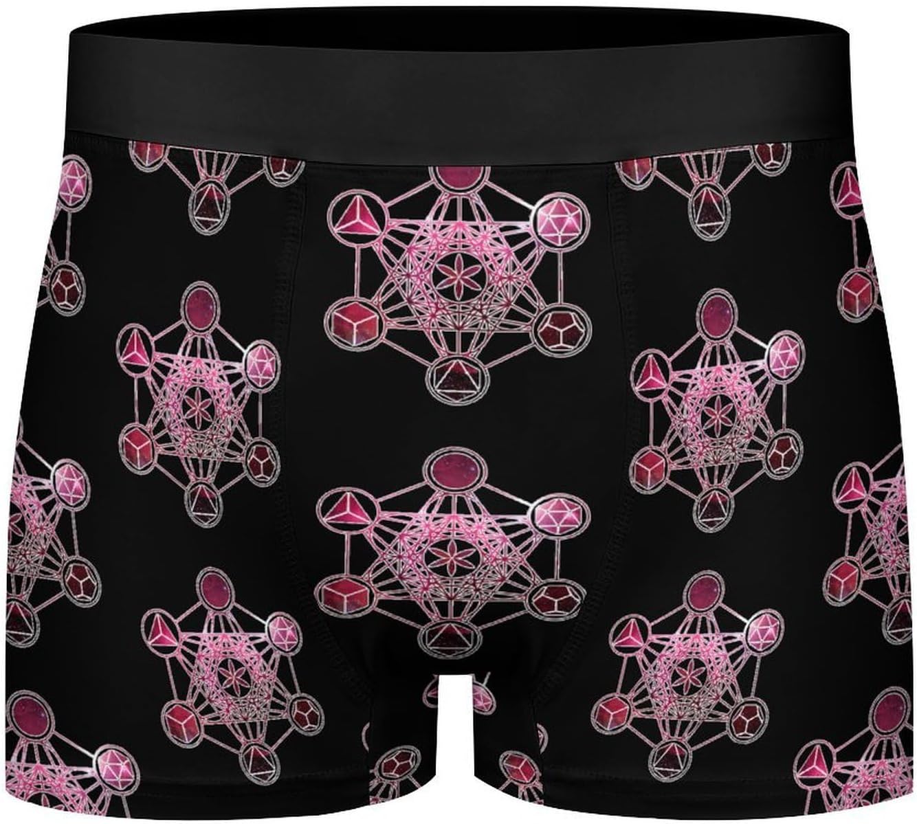 Metatron's Cube Sacred Math Men's Underwear Boxer Briefs Breathable Shorts Elastic Waistband