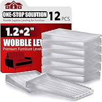 PROPA Flexible Clear Plastic Shims 12pc Kit - Stackable Trim-to-Fit Levelers for Furniture, Tables, Toilets & Home Stabilization