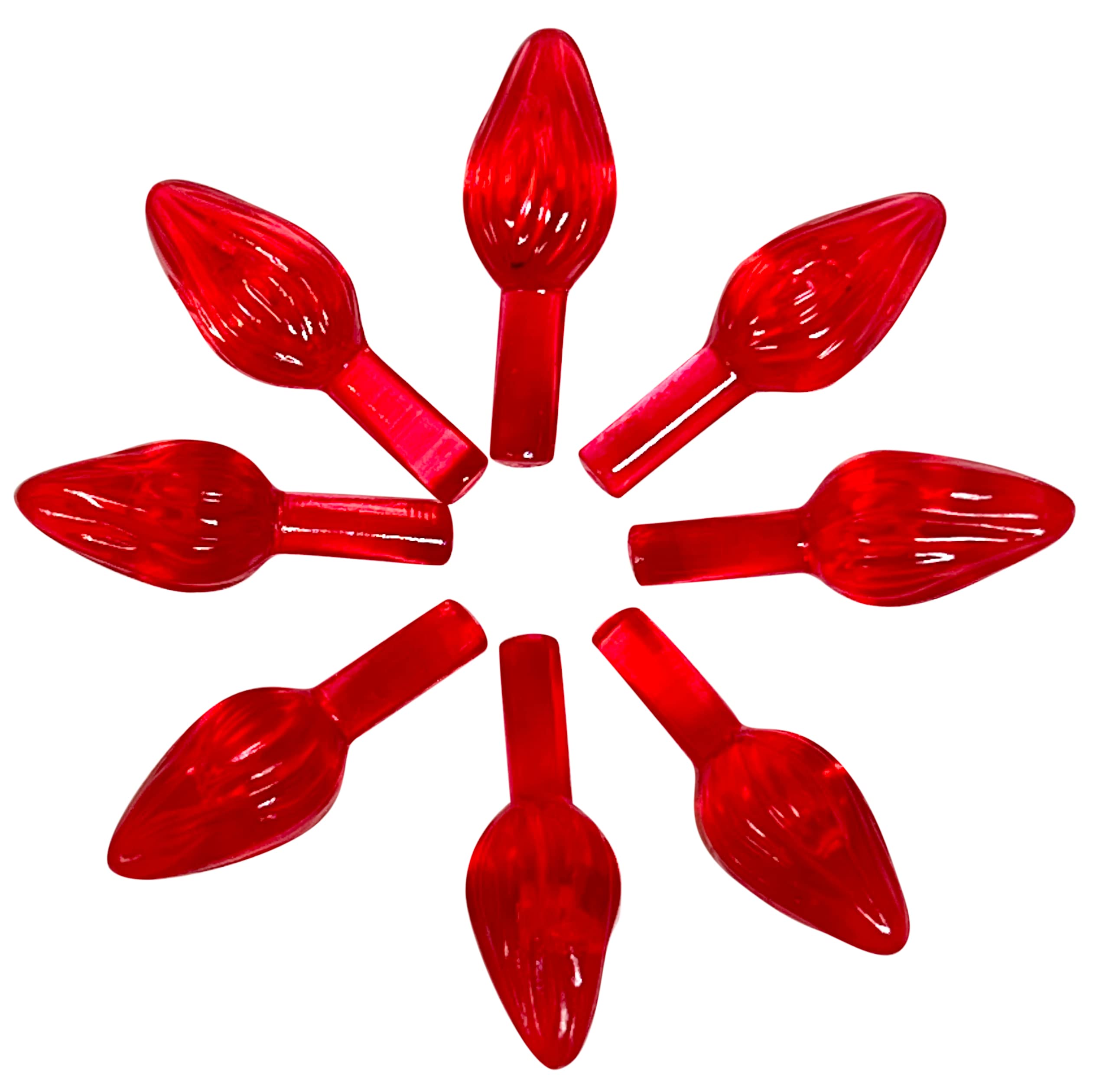 National Artcraft® Small Twist-Style Ceramic Christmas Tree Lights - RED (144 Pcs)