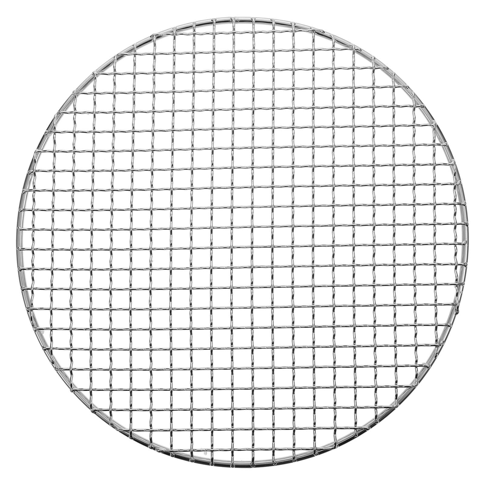 Operitacx Round Grill Grate 35cm/13.8'' Iron Grill Mesh Bbq Grate Outdoor Baking Steaming Cooking Rack For Camping Backyard Barbecue